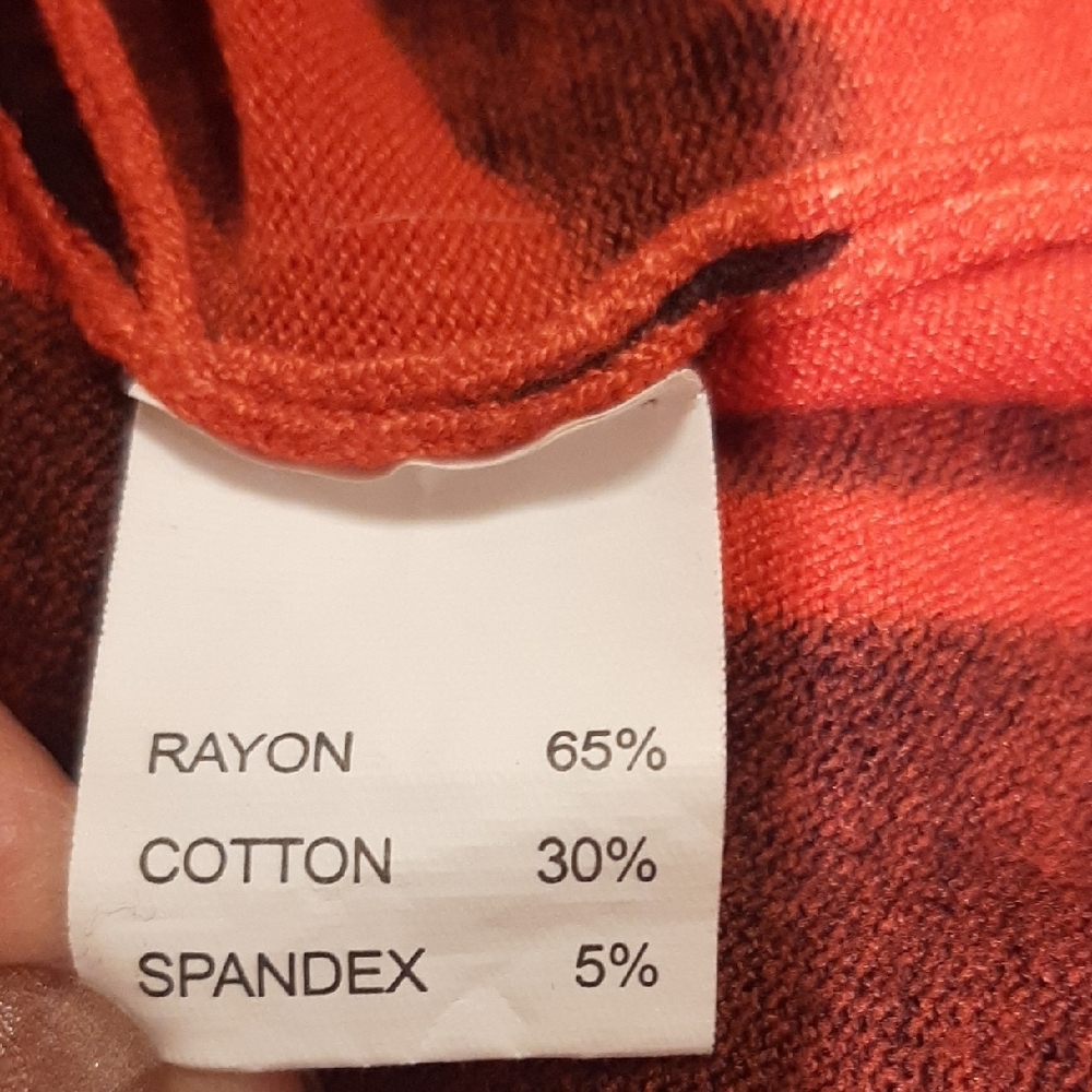 CASA🏠DONNA Vibrant Orange & Black KNIT Long Sleeve Top SIZE XS/S - Picture 6 of 8